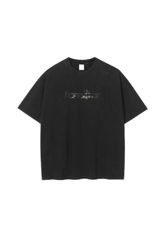 Familiar Black Washed Tee